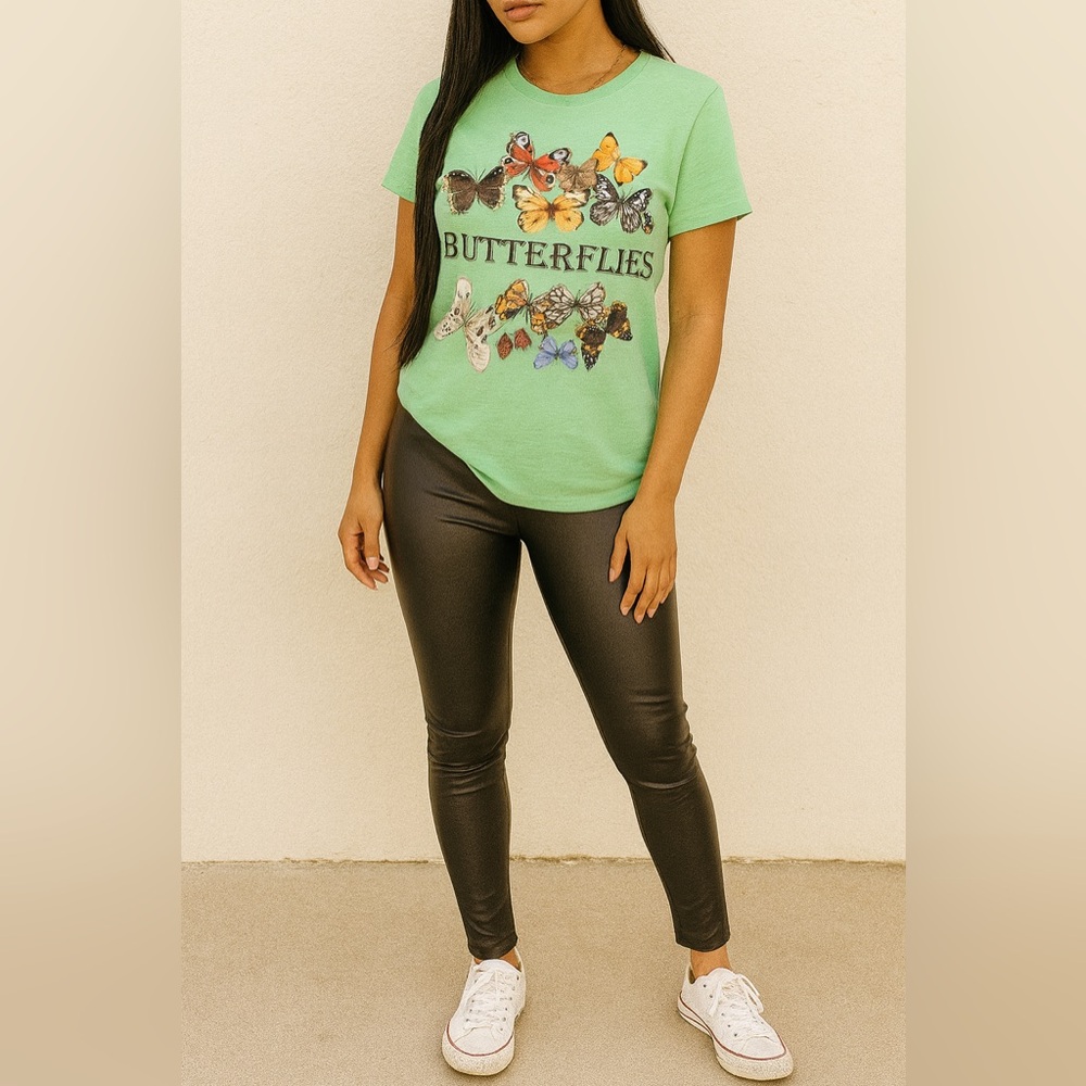 Gildan Green Butterfly Graphic Tee